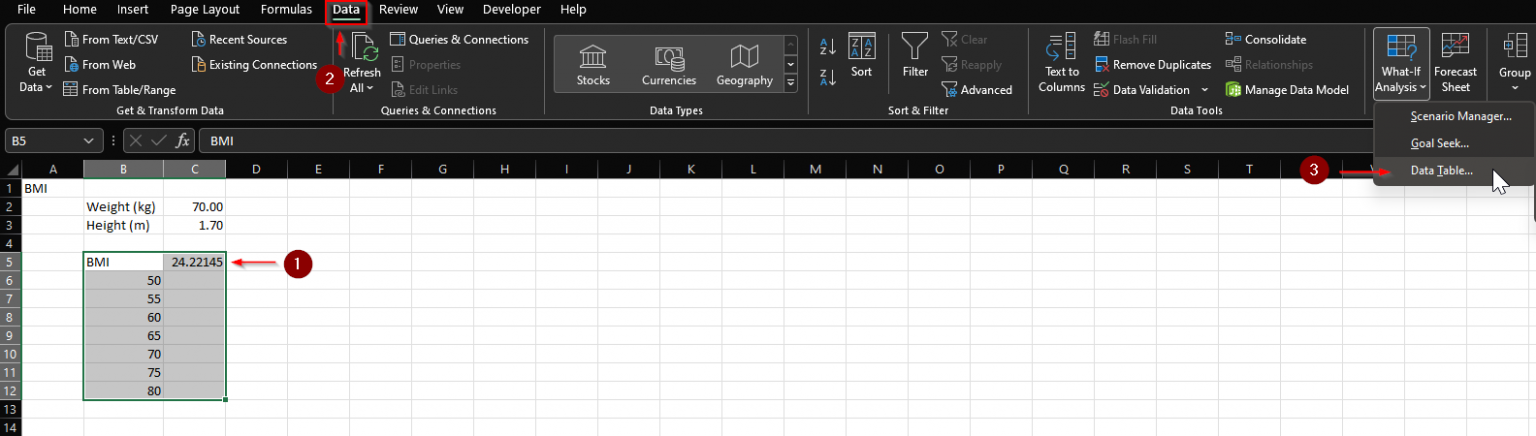 what-if-analysis-excel-data-table-yuupen