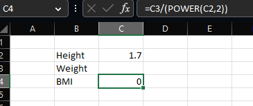 What-if Goal Seek Initial table