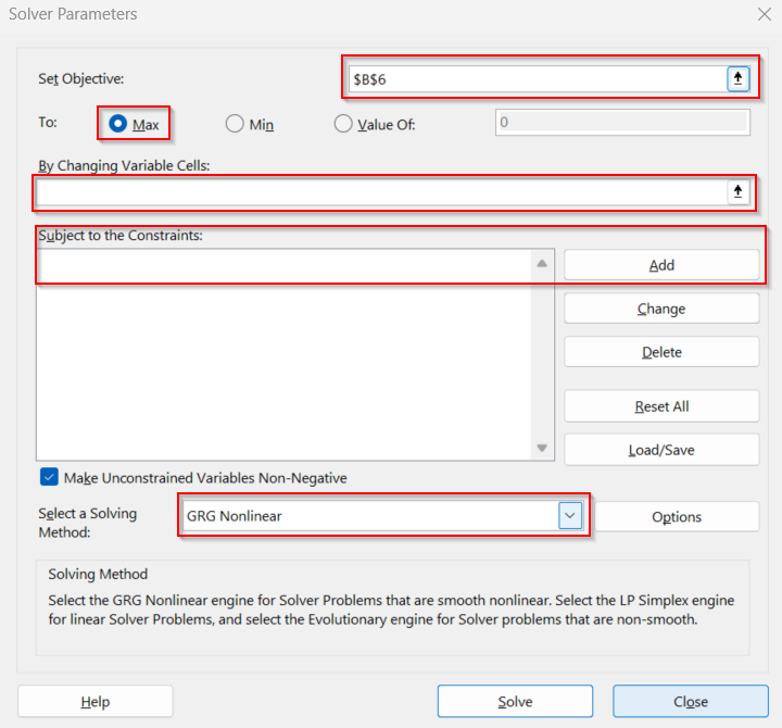 Linear Programming in Excel 05